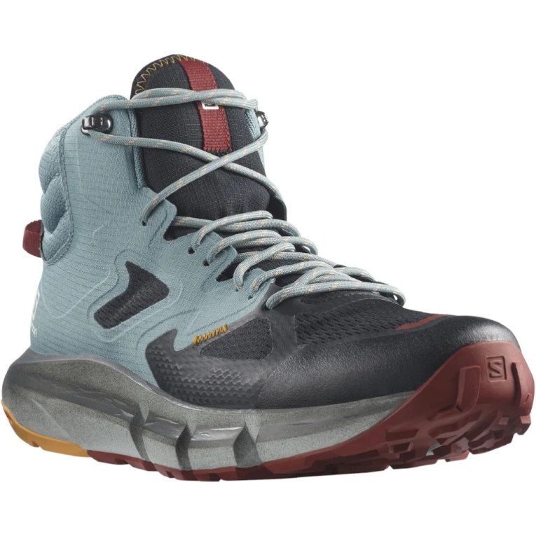 Botas Caminhada Salomon Predict Hike Mid GTX Masculino Turquesa Pretas | PT F31672